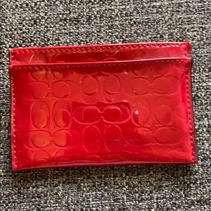 Red Coach Card Case